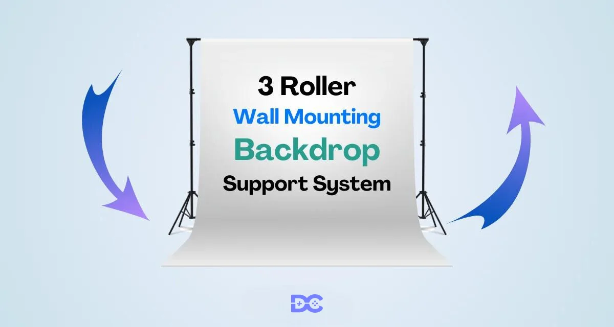 3 Roller Wall Mounting Backdrop Support System