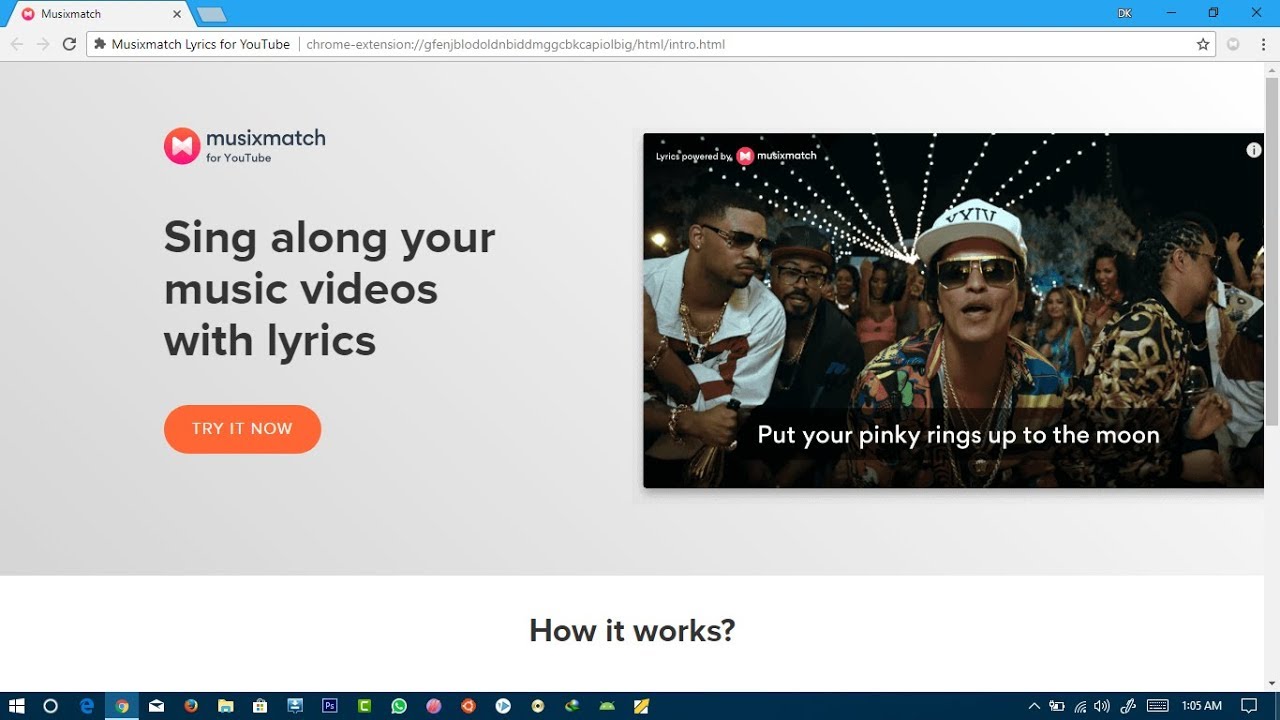 musixmatch for youtube