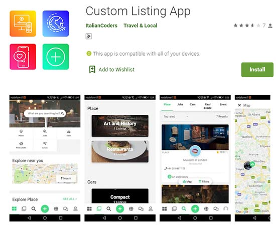 Custom Listing App for Mylisting theme