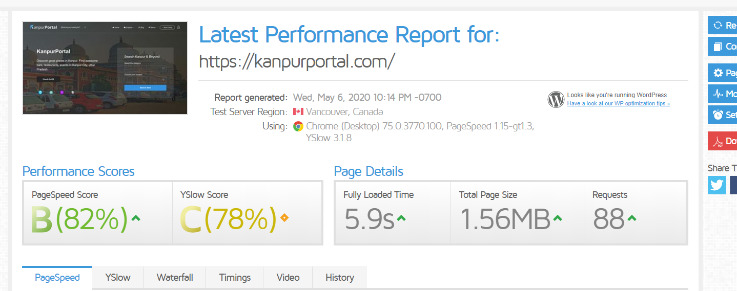 Website Speed on Interserver