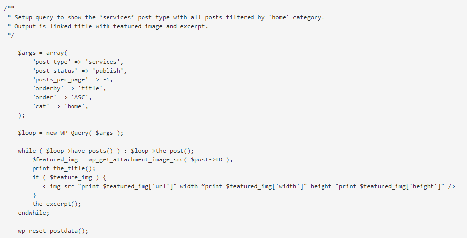 Custom Post Type Loops WordPress