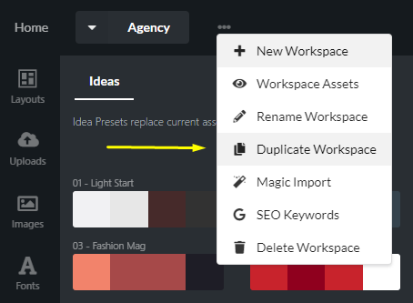 Duplicate Workspace in Relaythat