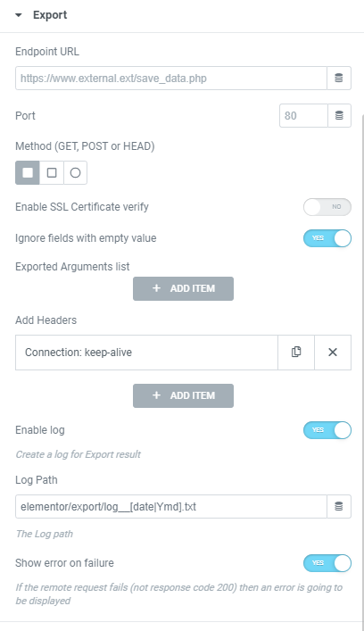 Export Data in Elementor Form with Dynamic.ooo