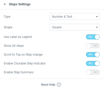 Multistep Form with Dynamic Content for Elementor