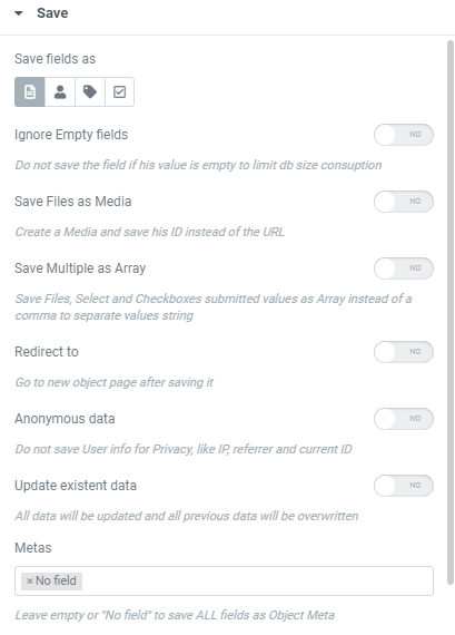 Save Redirect in Elementor Form with Dynamic.ooo