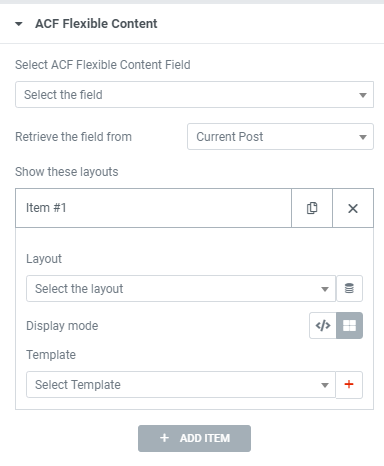 ACF Flexible Widget Dynamic Conent