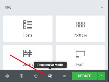 Elementor Responsive Mode