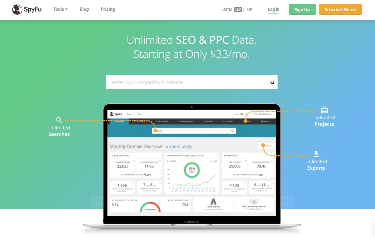 Spyfu SEO & PPC Tool