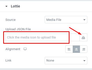 Using Lottie Animation in Elementor Lottie widget