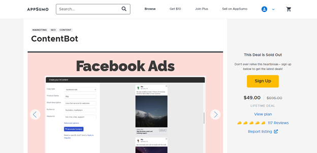 ContentBot Appsumo Lifetime Deal