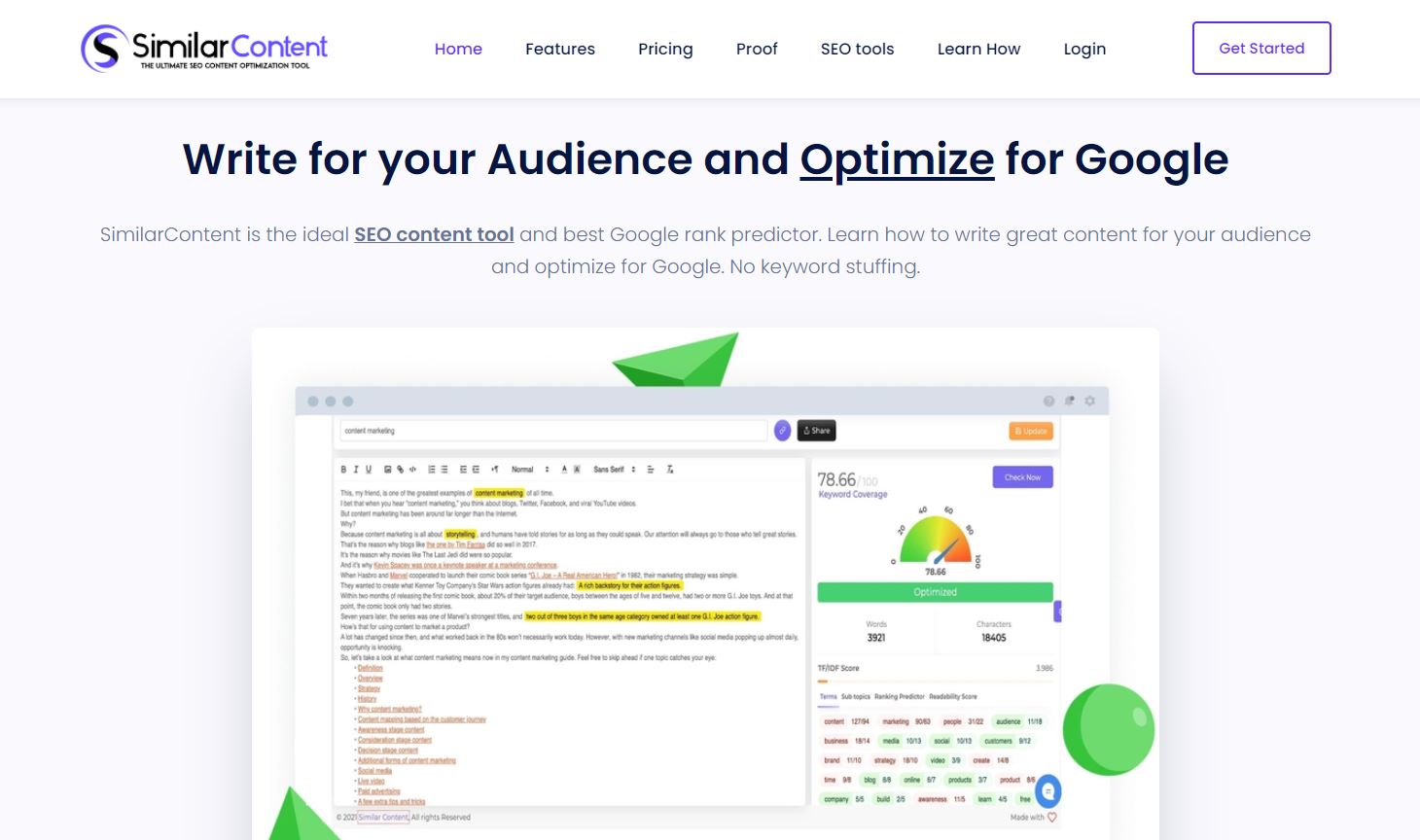 SimilarContent Content Optimization Tool