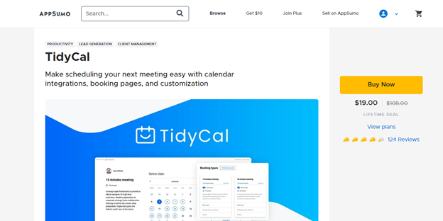 Tidycal Appsumo Lifetime Deal