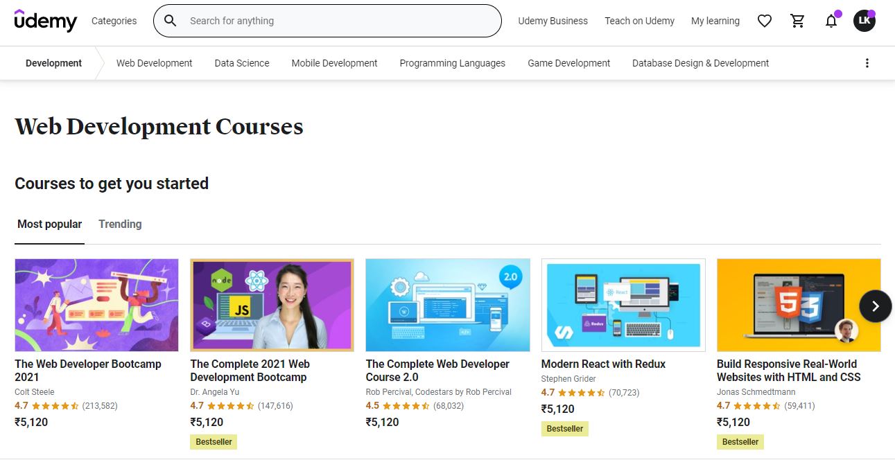 Best Online Learning Platforms - Udemy