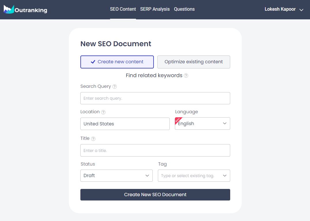 Outranking.io New SEO Document