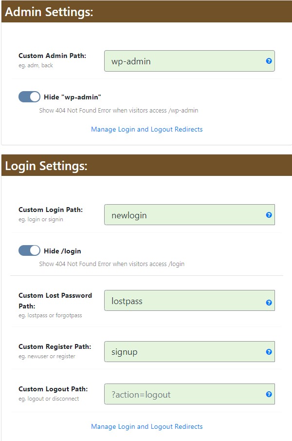 Hide Admin Login and Security Paths or URLs in WordPress