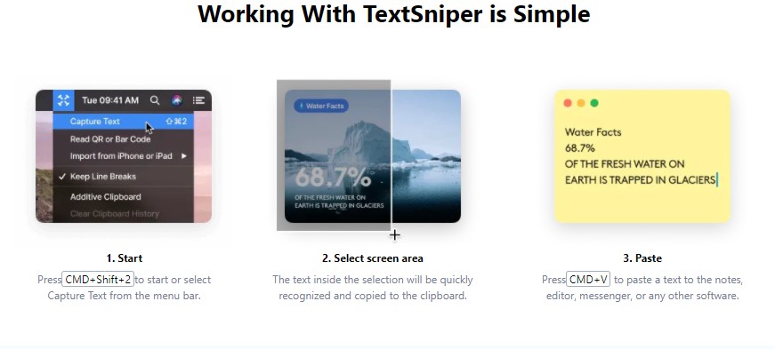 TextSniper working