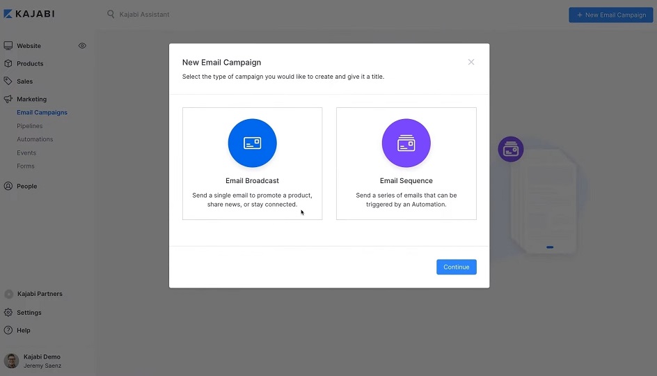 Kajabi email Campaign