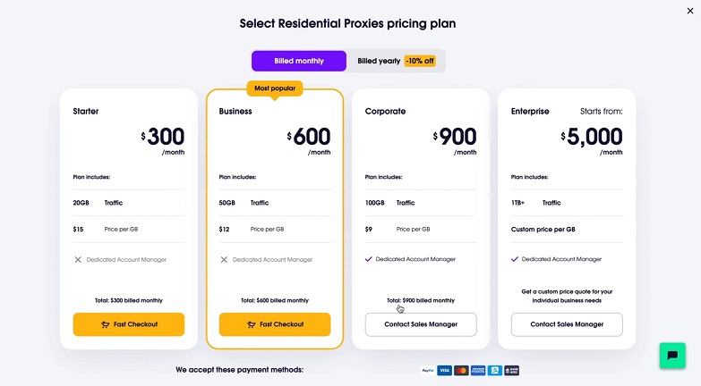 Oxylabs proxy plans