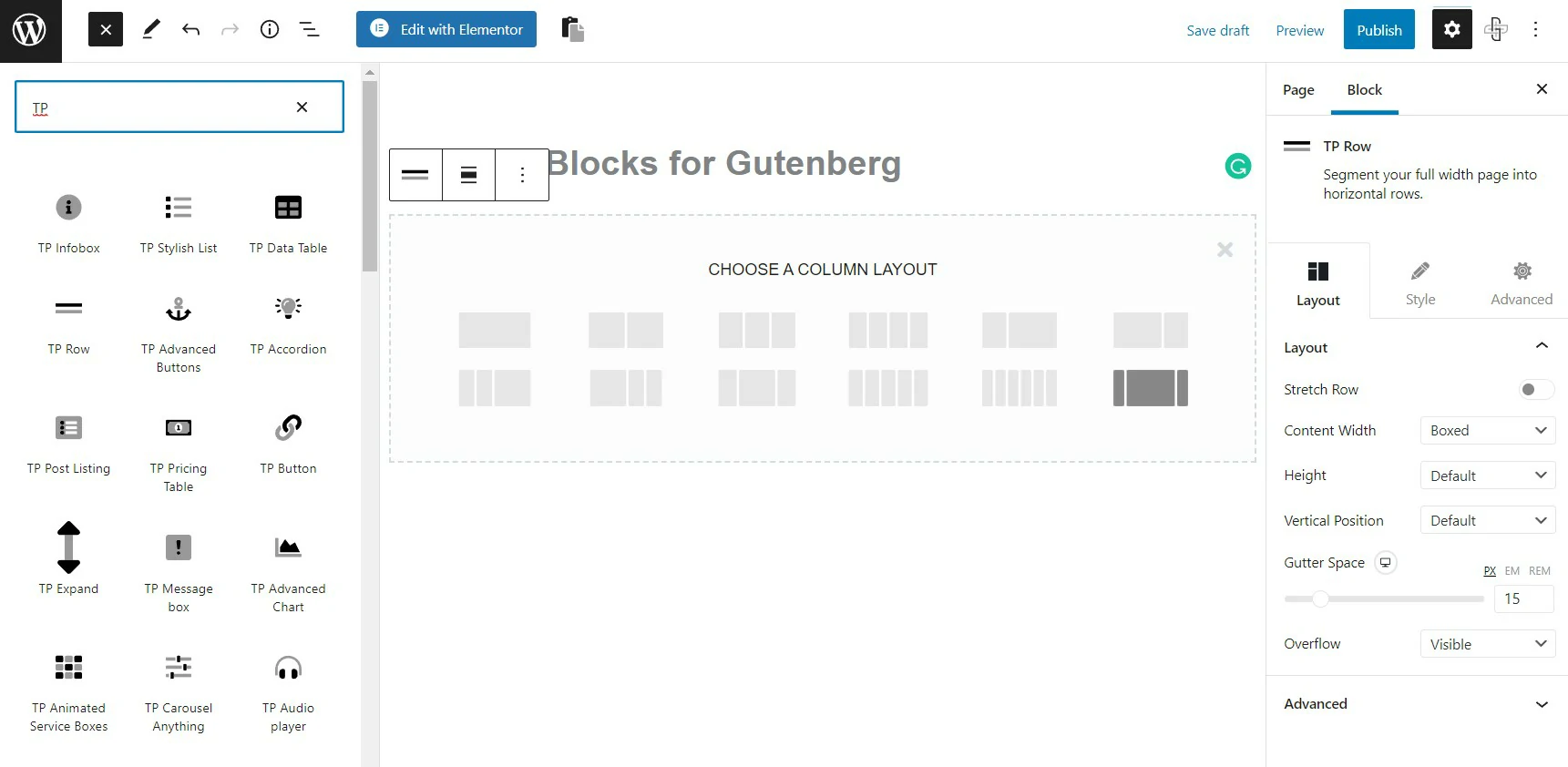 The Plus Blocks for Elementor