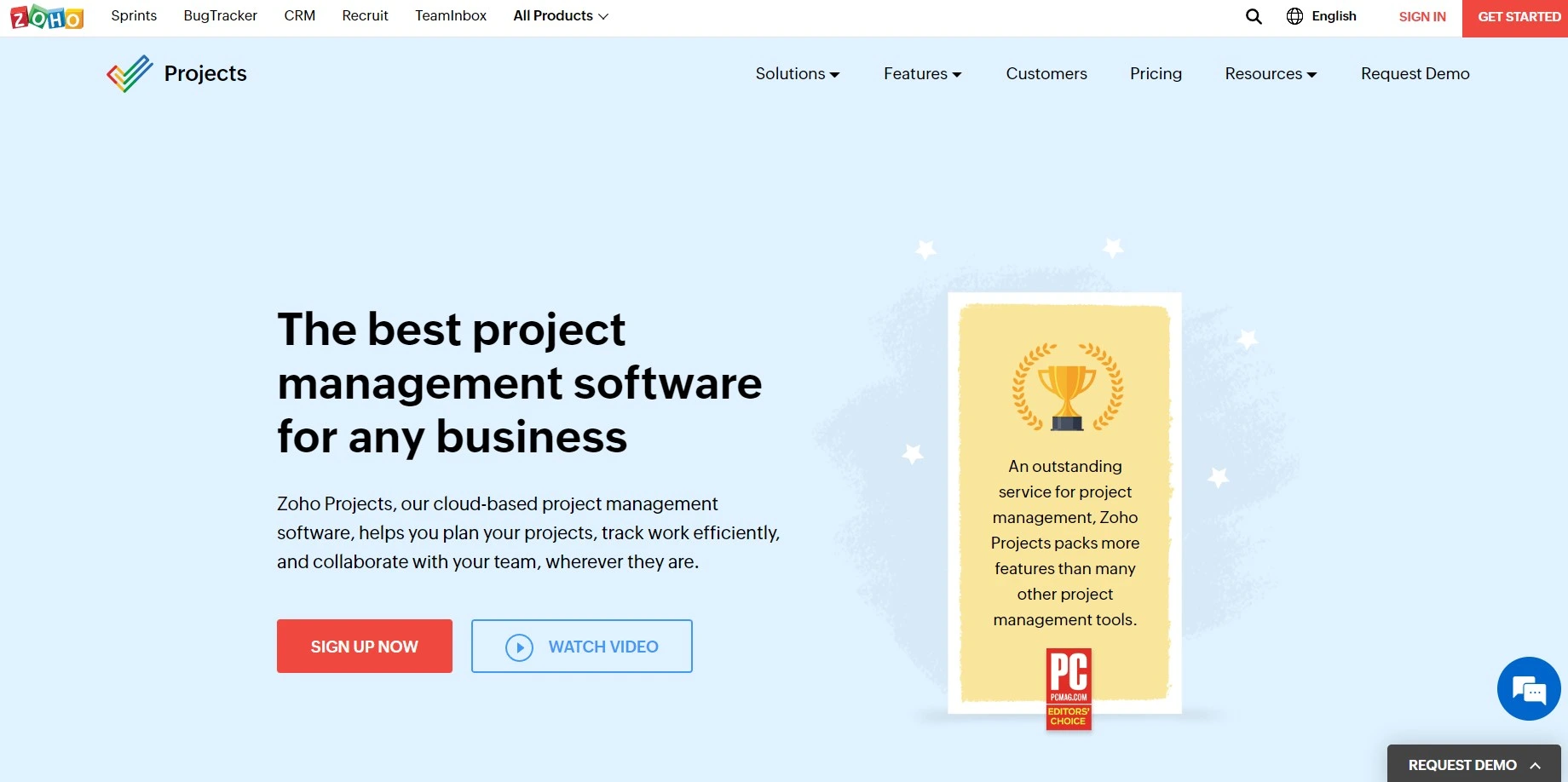 Zoho project management software