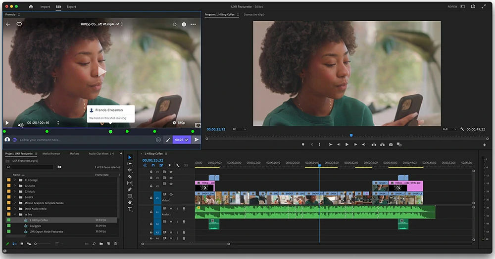 Adobe Premiere Pro Video Editing Software