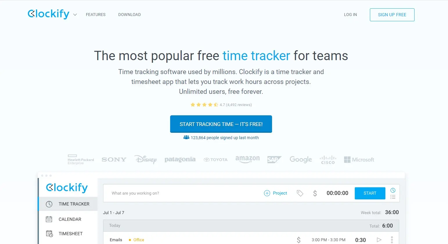 Clockify Time Tracking Software