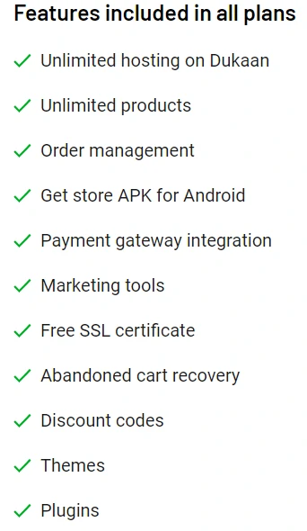 Dukaan lifetime pricing features