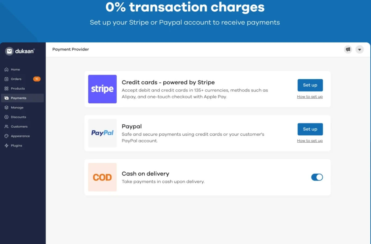 Dukaan payment account set up