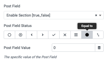 Visibility Based on Post Field Value