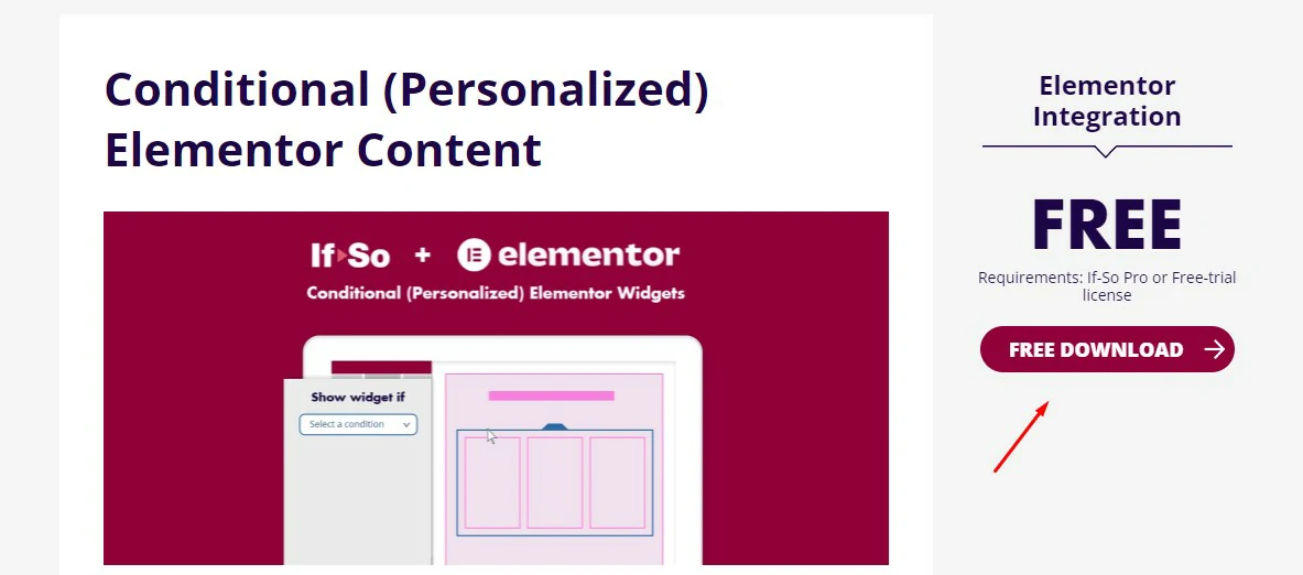 Elementor Integration If-So