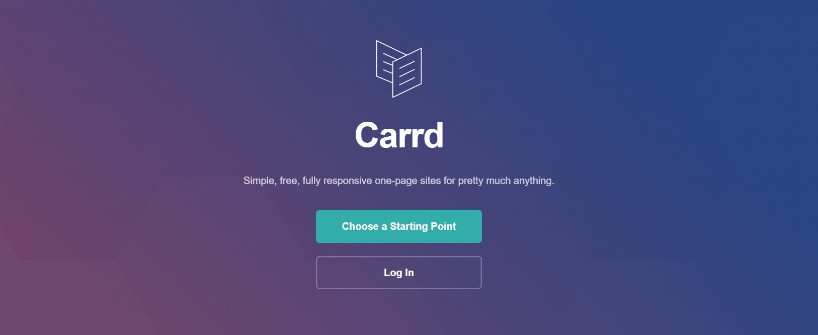 Carrd landing page builder