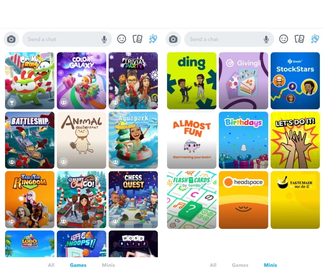 Games in Snapchat