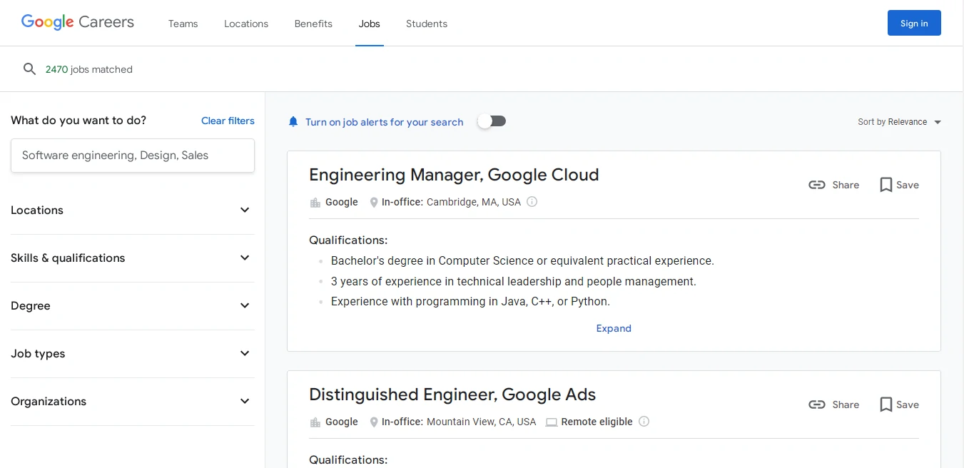 Google Jobs