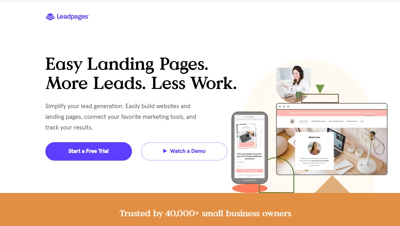 Leadpages landing page builder