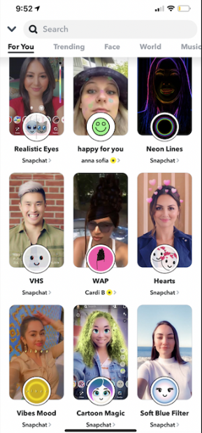 Multiple Filters Feature Snapchat
