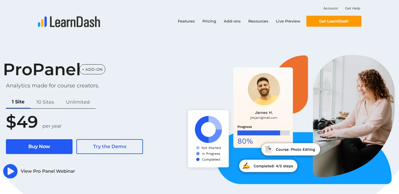 ProPanel reporting dashboard