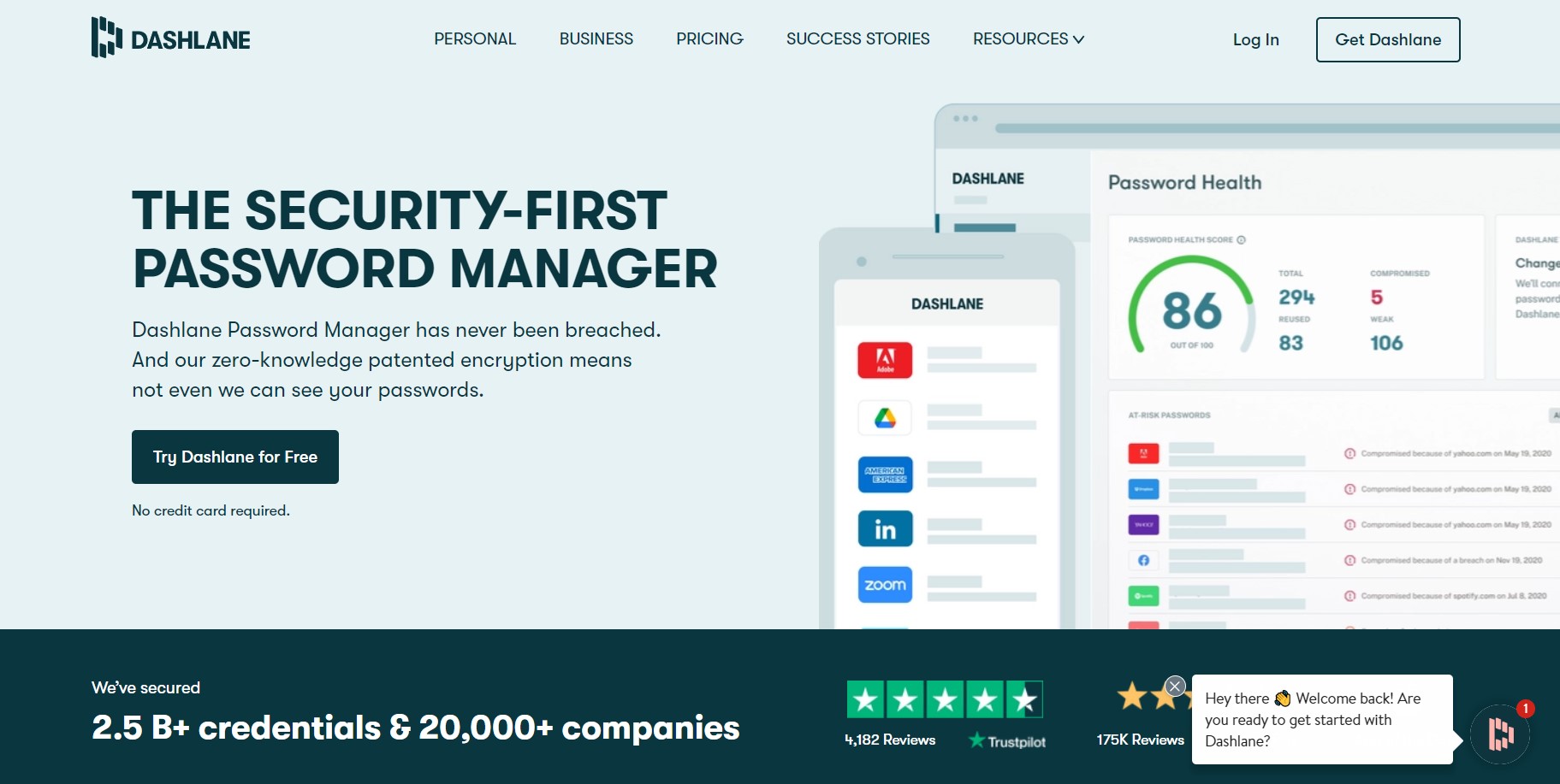 Dashlane secure password maneger