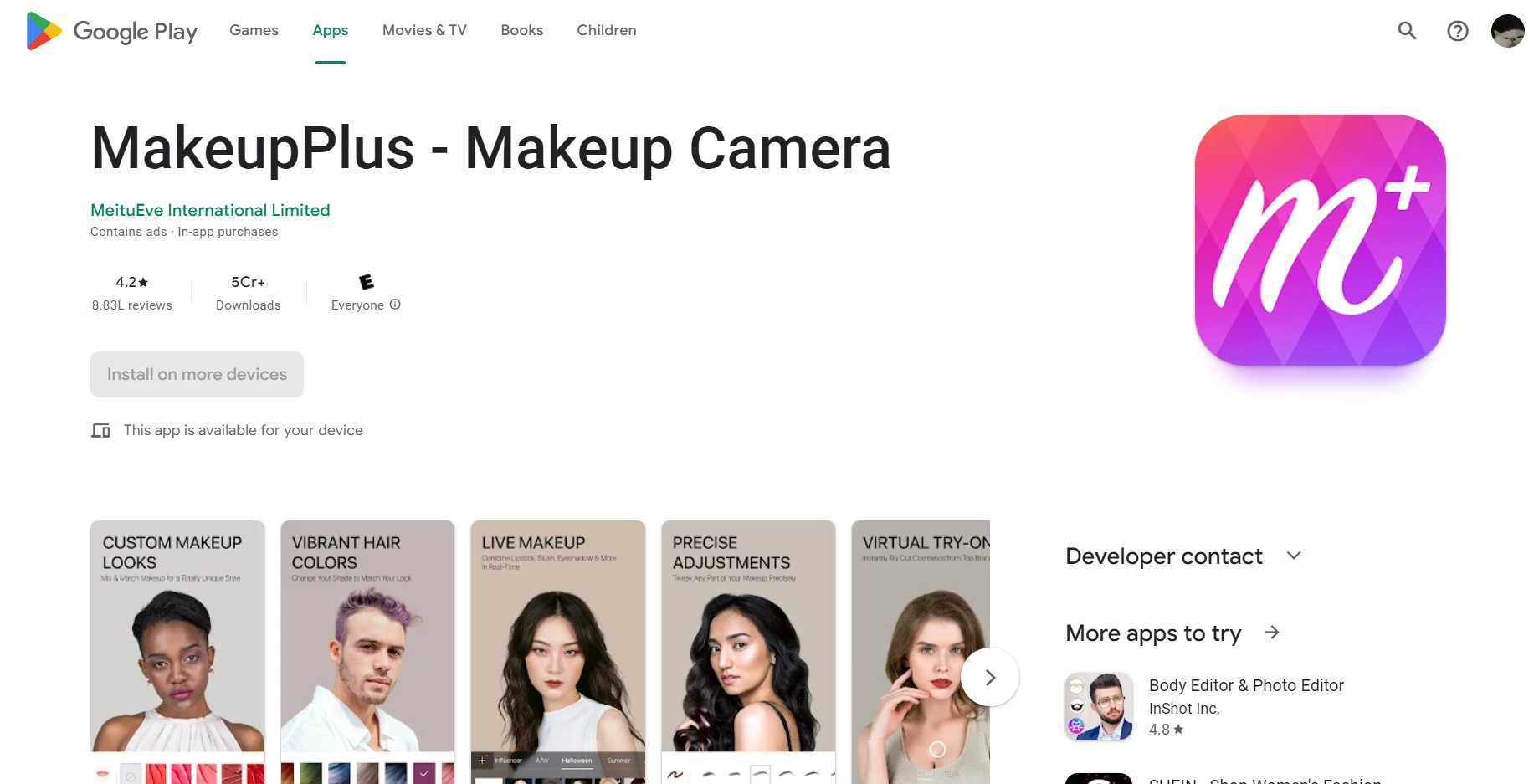 Makeup plus beauty camera and make