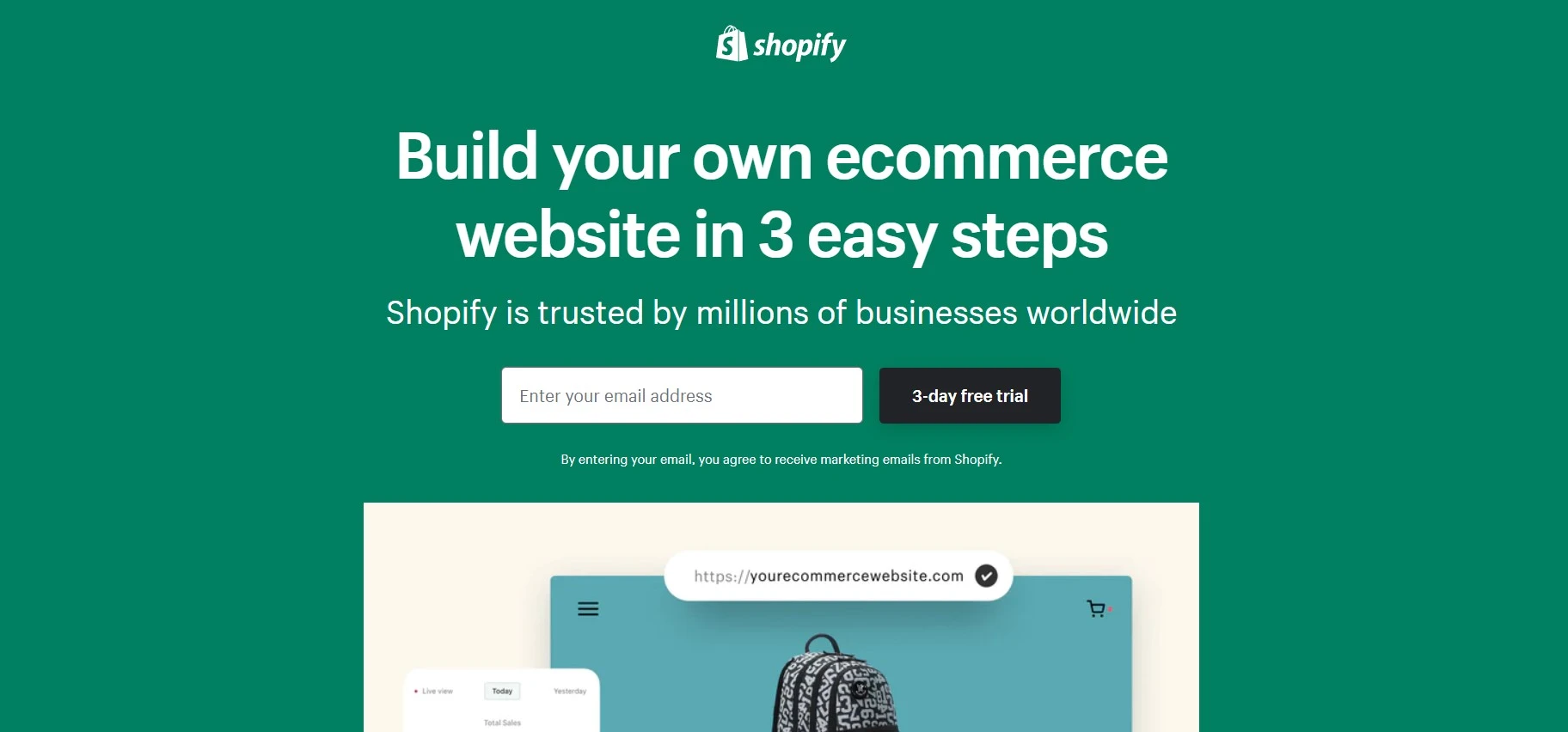 Shopify ecommerce website builder