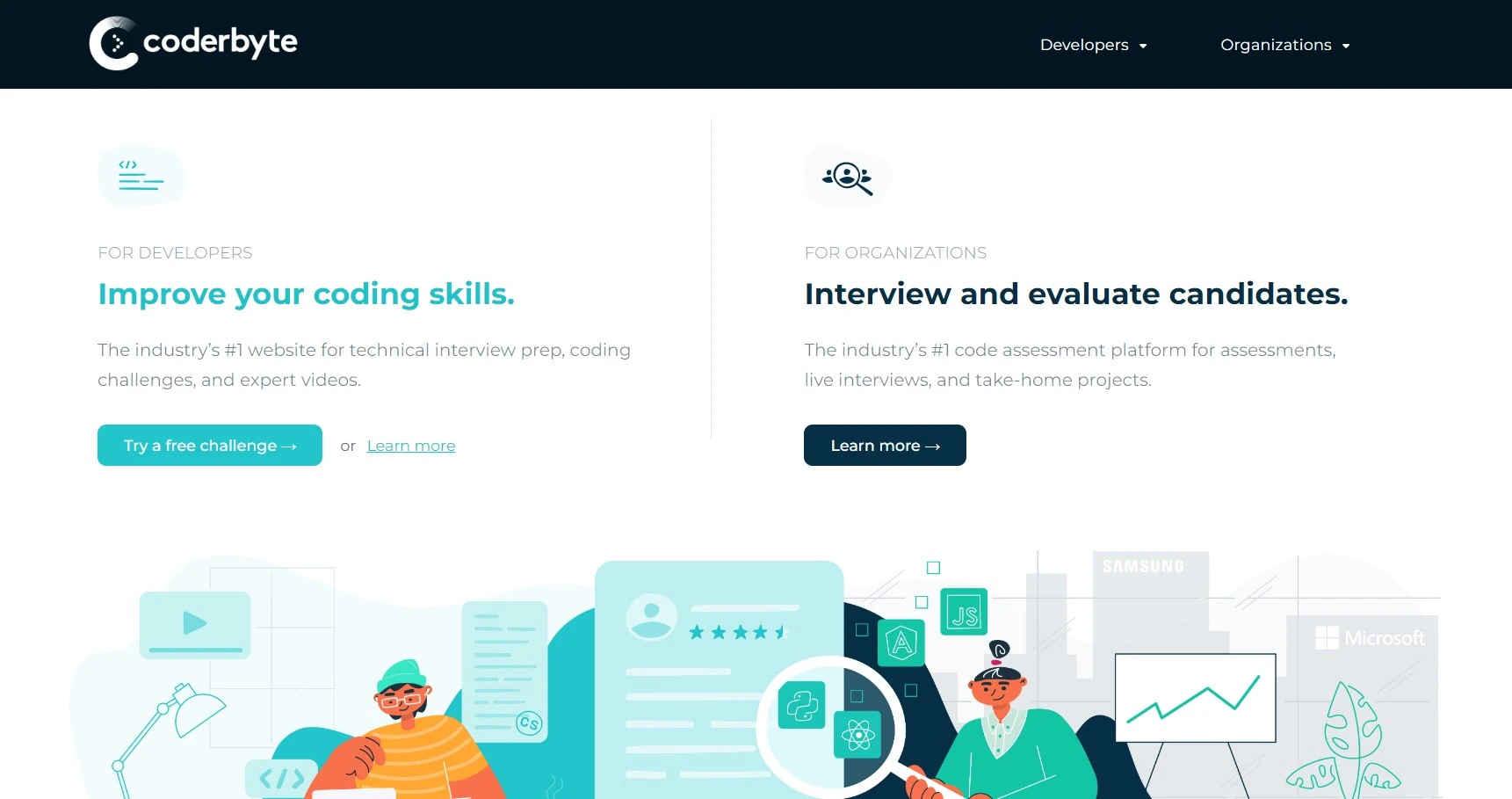 Coderbyte website improves your coding skills