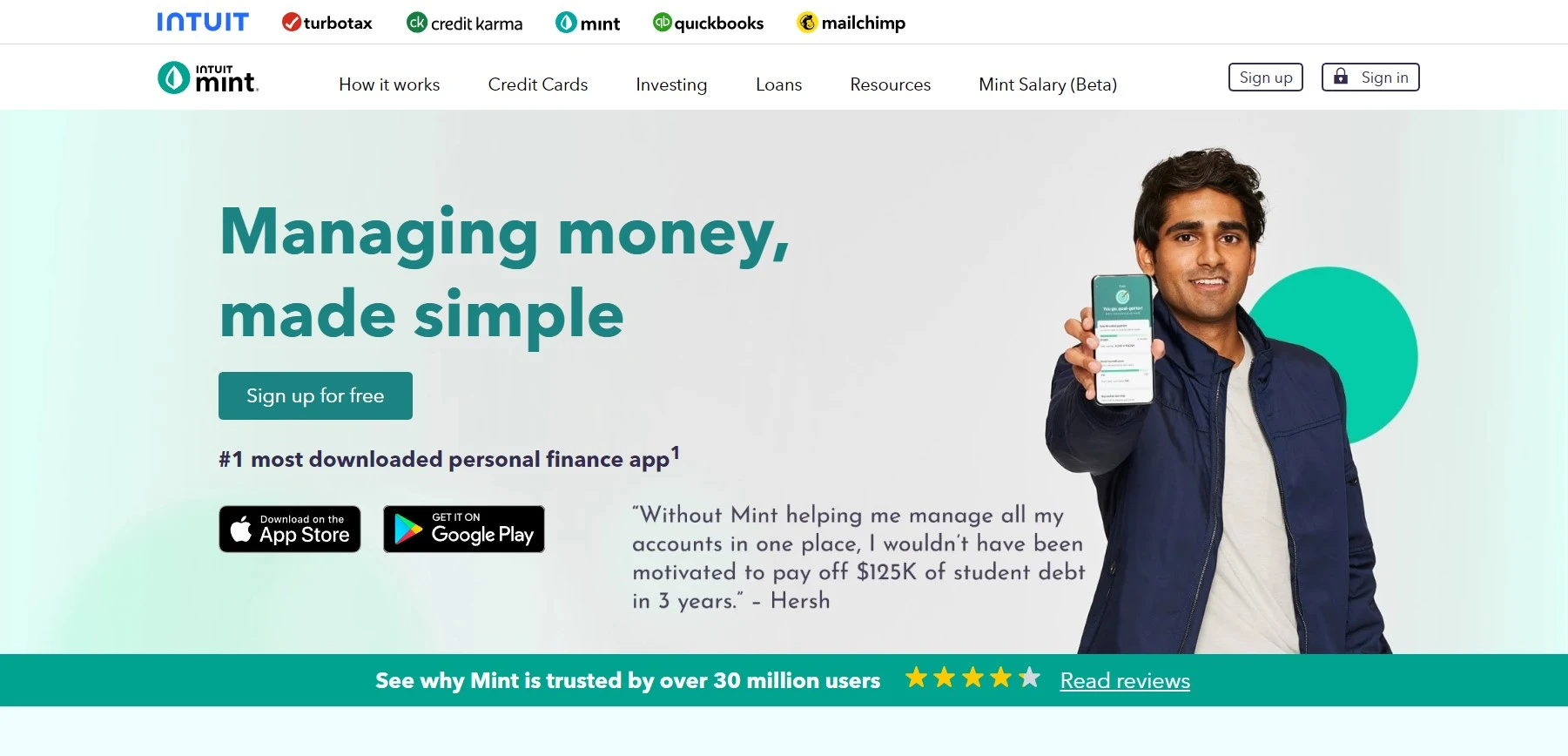 Mint by intuit makes managing money simple