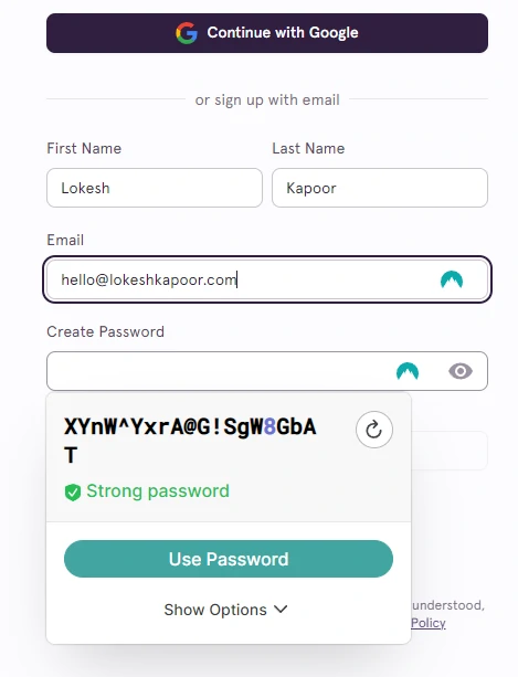 Password Generator in NordPass