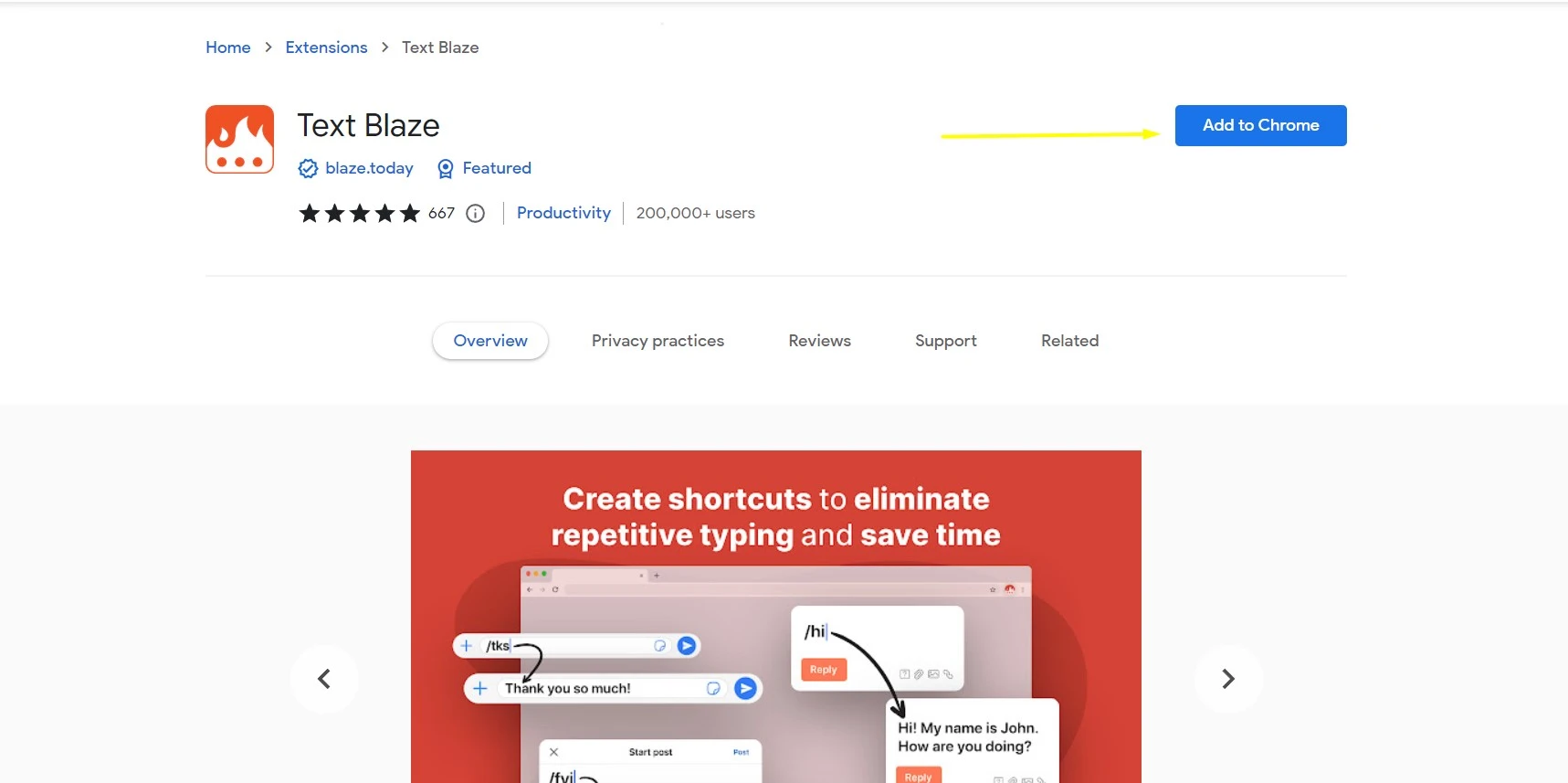 Text blaze add to chrome