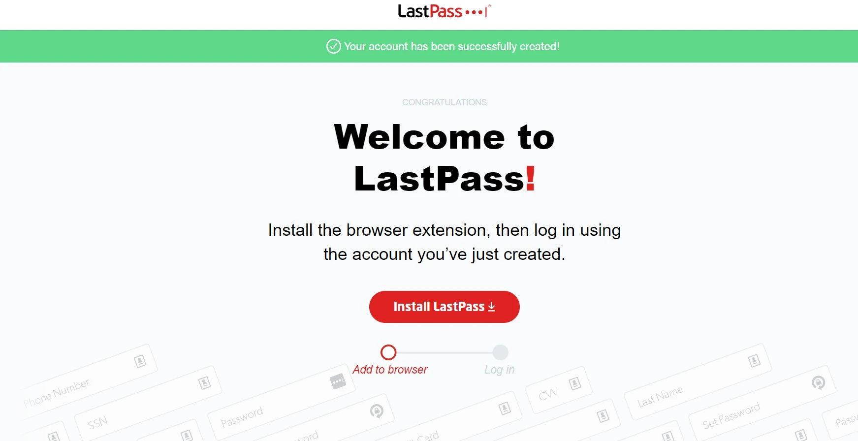 lastpass installation