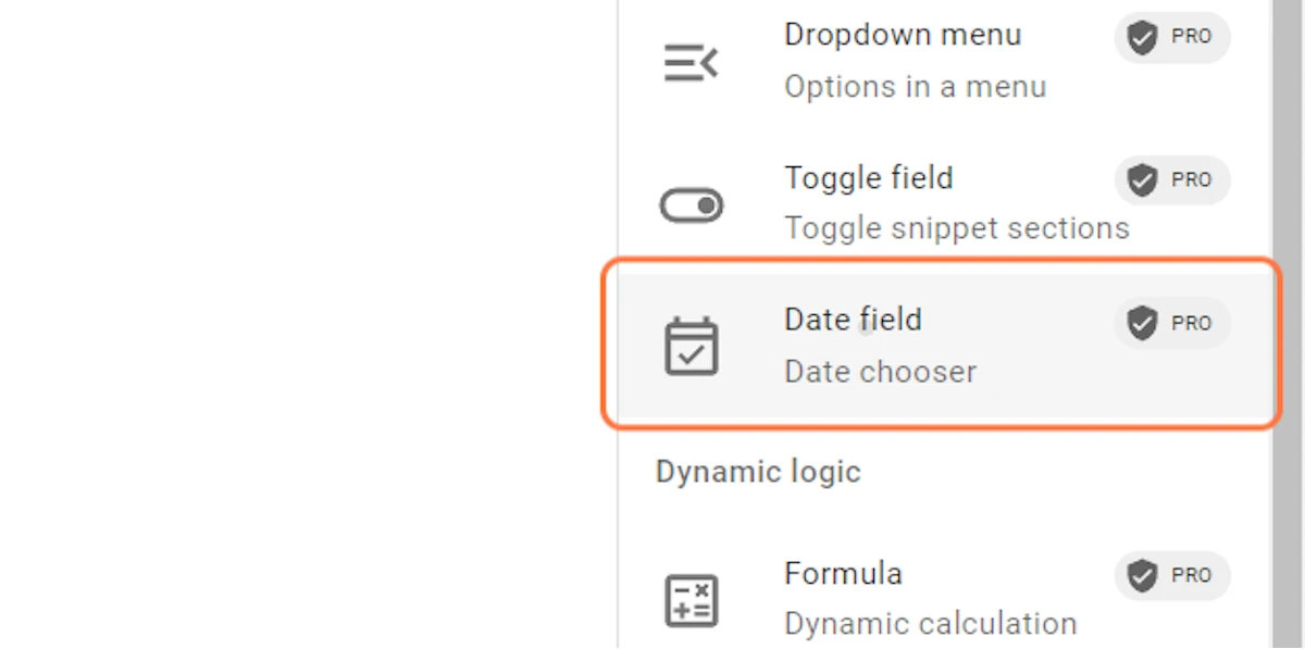 Adding a Date Field in Text Blaze