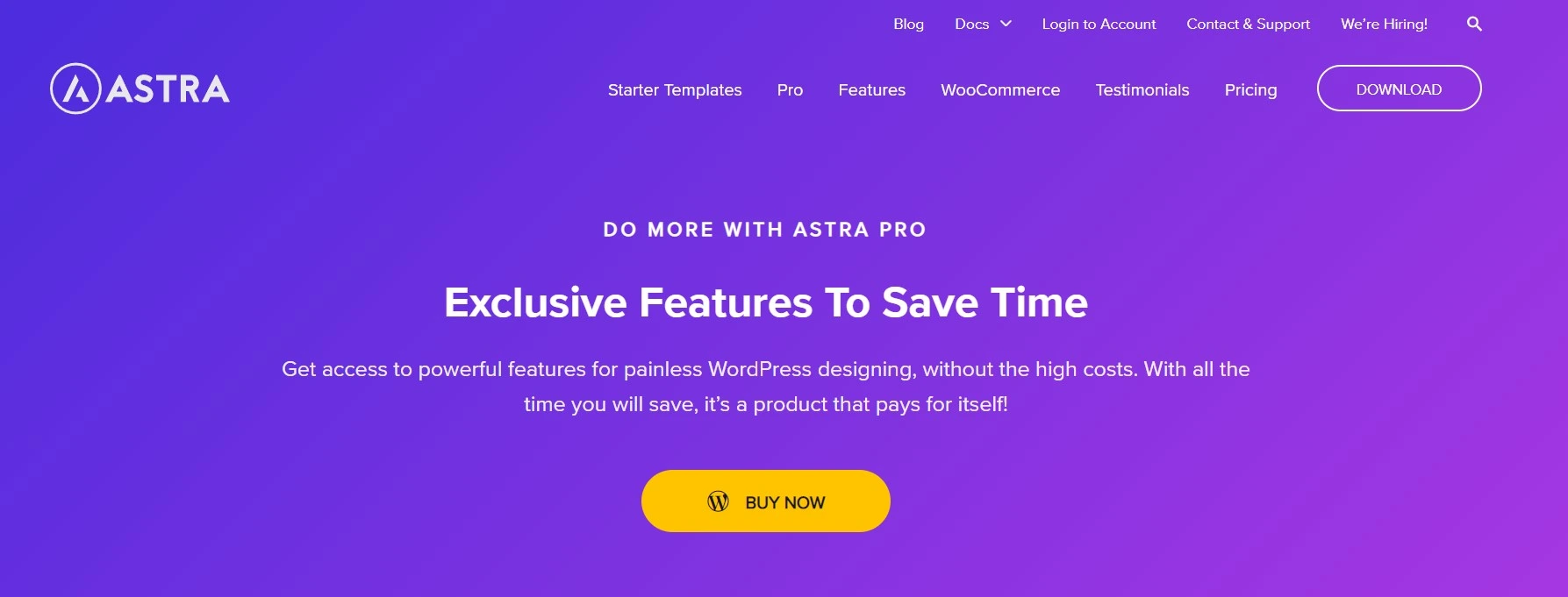 Astra wordpress theme builder