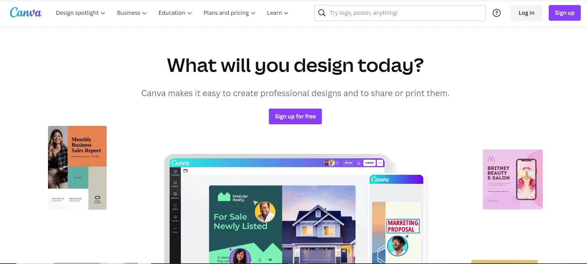 Canva creates professional designs