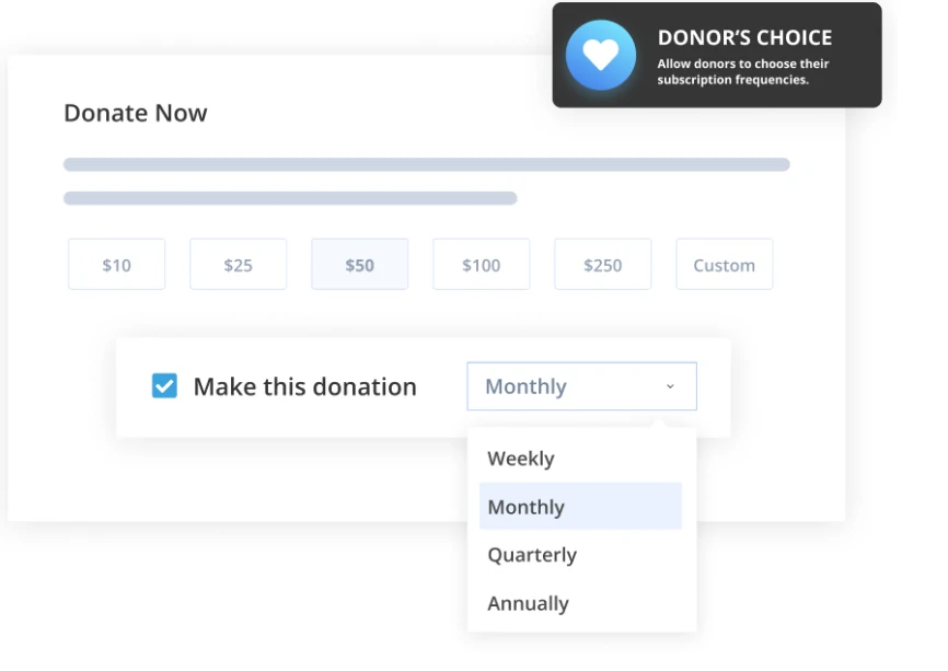 GiveWP Feature Flexible Recurring Donations