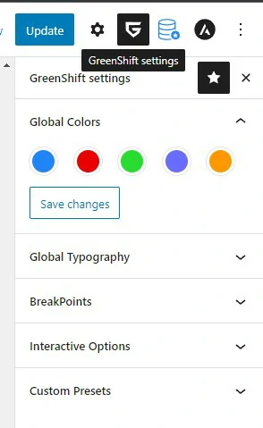 Greenshift Global Settings