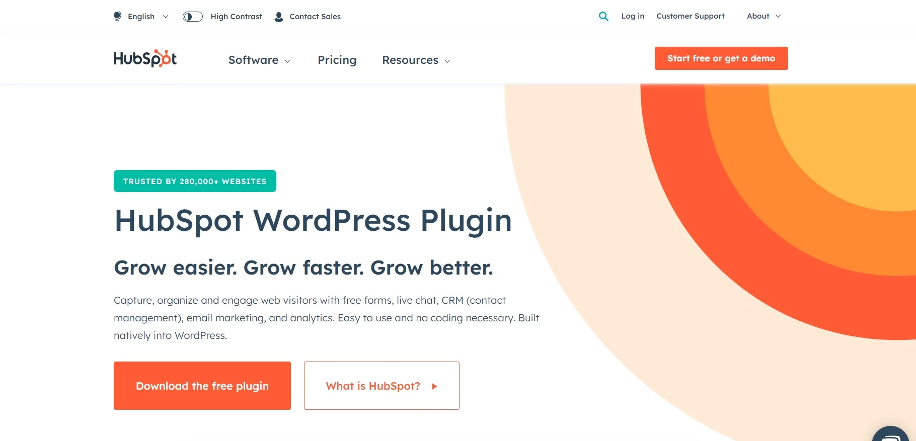 Hubspot wordpress plugin